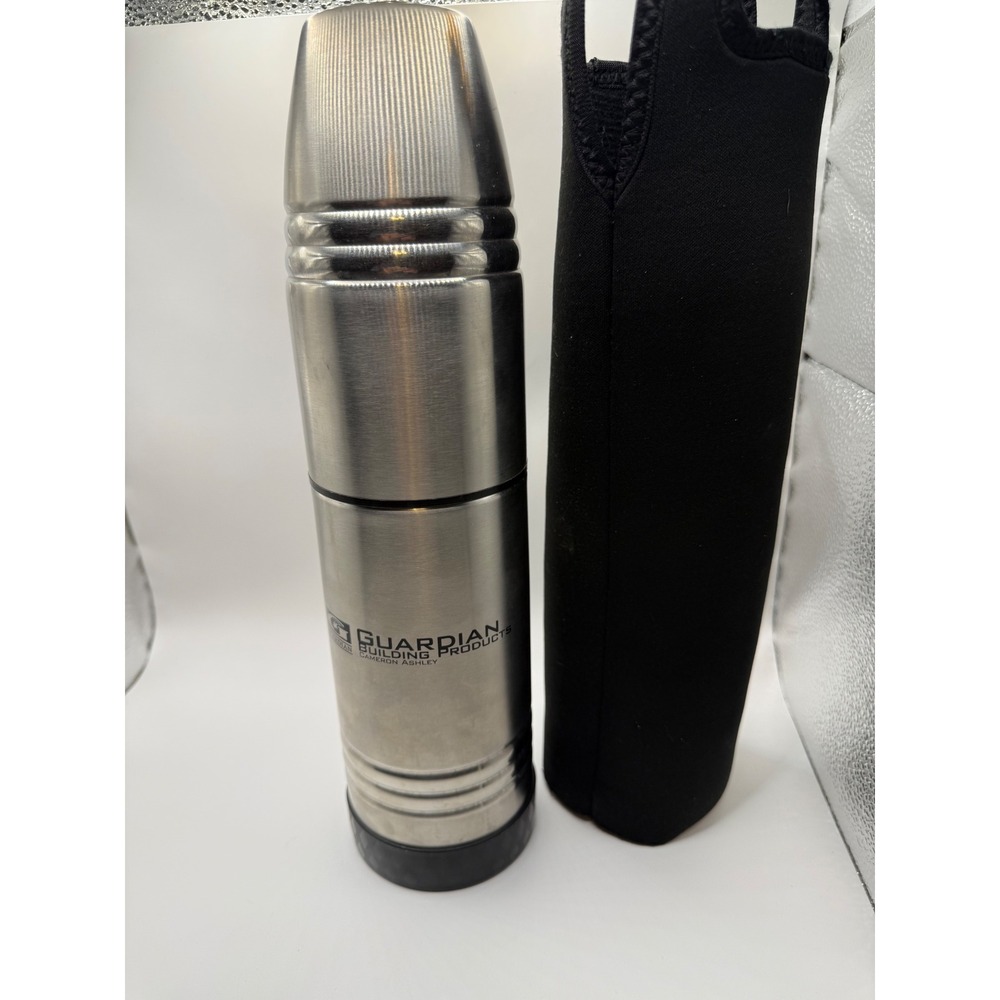 Guardian Building Products Stainless Steel Vacuum Thermos with Neoprene Sleeve